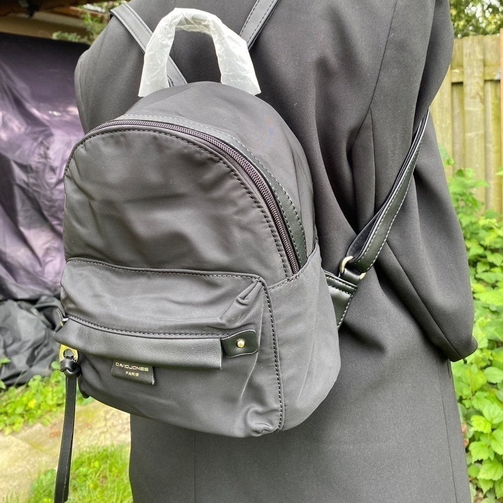NWT David Jones Mini Backpack- Black - Picture 3 of 15